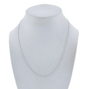 Estate Indonesia RL Sterling Silver 925 1.2mm Cable Link Chain Necklace 18"